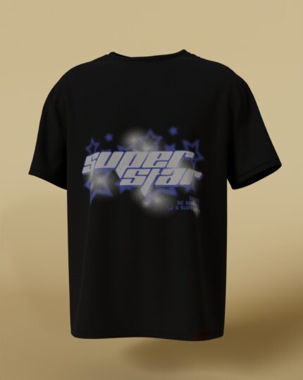 Galaxy Starburst Oversized Tee black t-shirt